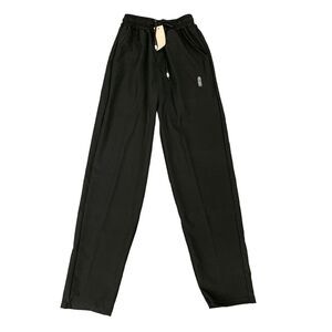 Chase New Design Pant Women M Medium Black Drawstring Straight Leg Loose Fit
